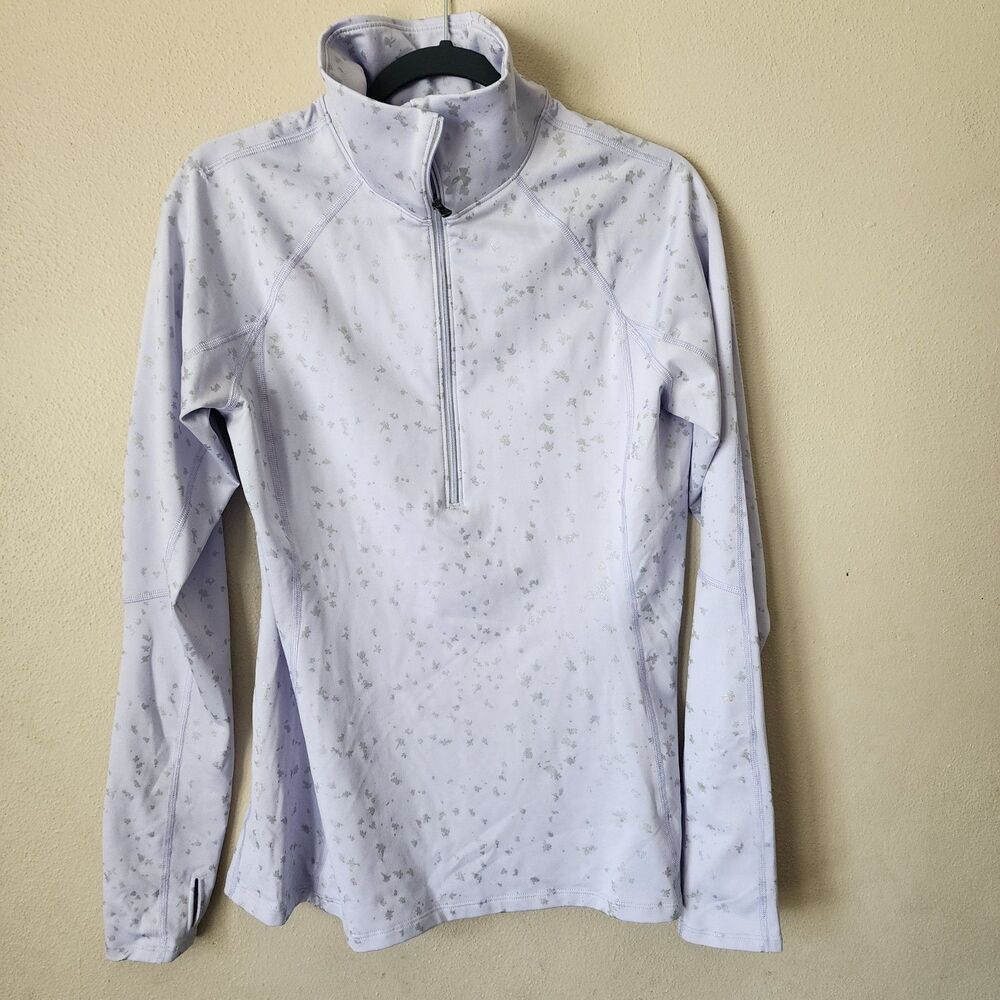 Under Armour Women's 1/2 Zip Lavendar Silver Shimmer Athletic Top Size Large